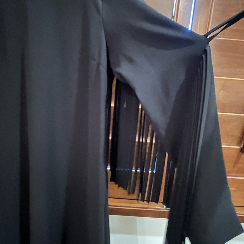 DKNY NEVER WORN Elegant Black Fringe Dress